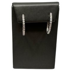 Cerchi con diamante interno/esterno in A. Silver - Diamanti 0,07ctw, diametro 23,8 mm