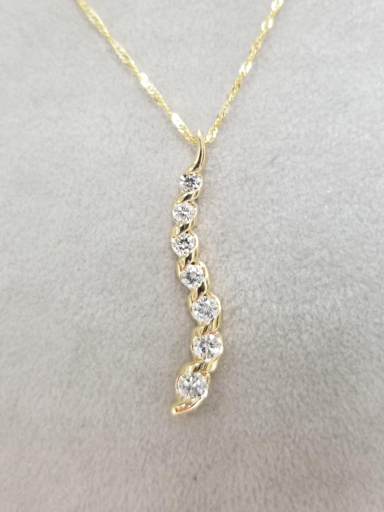 journey necklace yellow gold