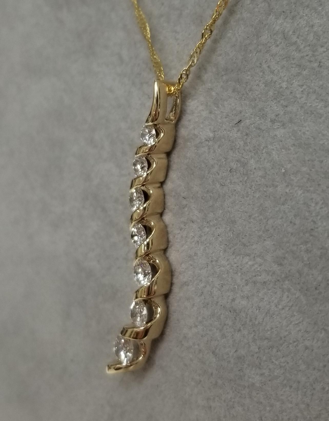 diamond journey necklace