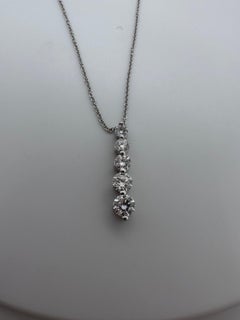 Diamond Journey pendant necklace 14KT white gold
