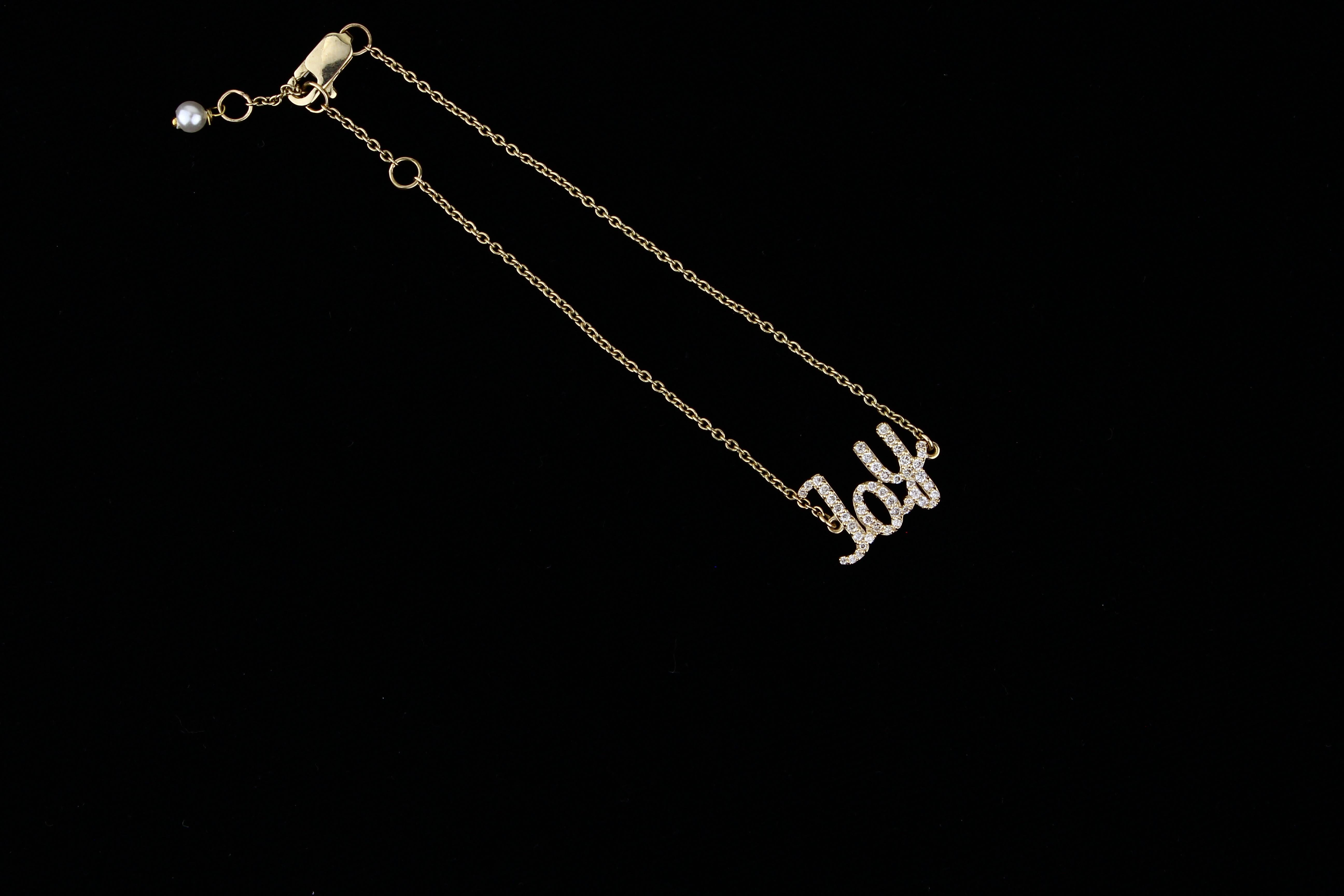 Bracelet Joy en or massif 18 carats avec diamants en vente 6