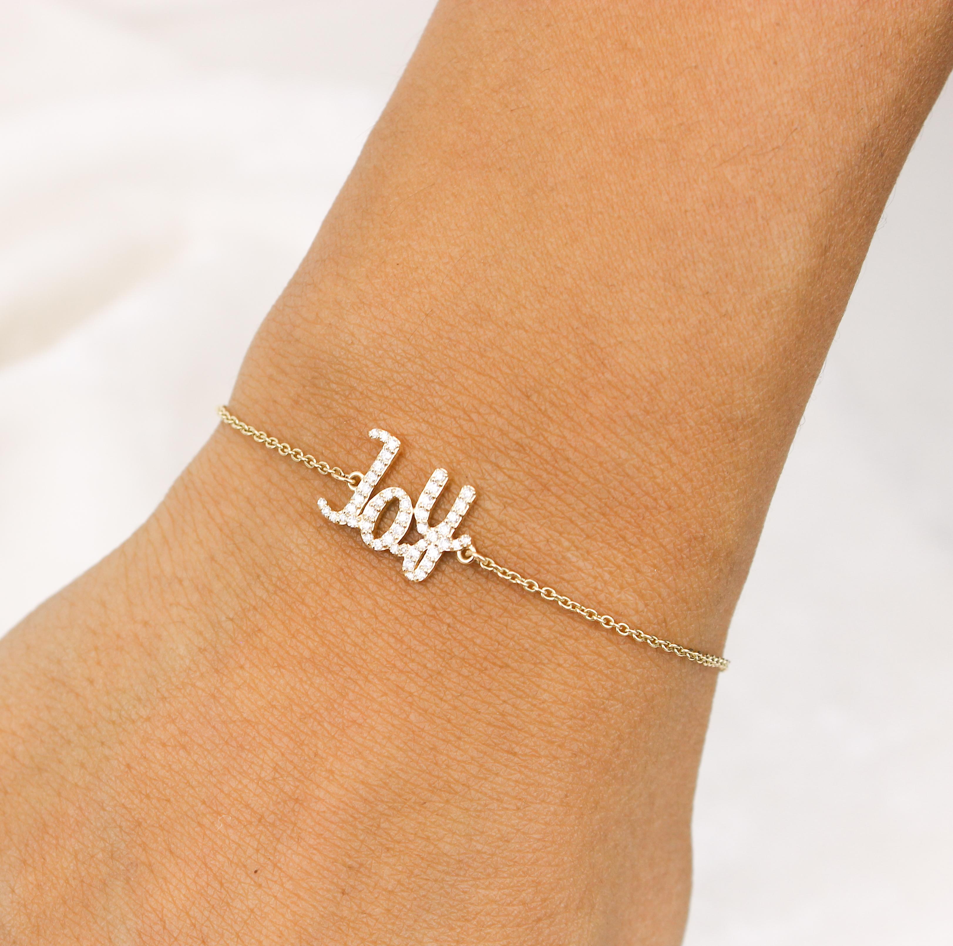 Diamond Joy Charm Armband in 18k massivem Gold im Angebot 8