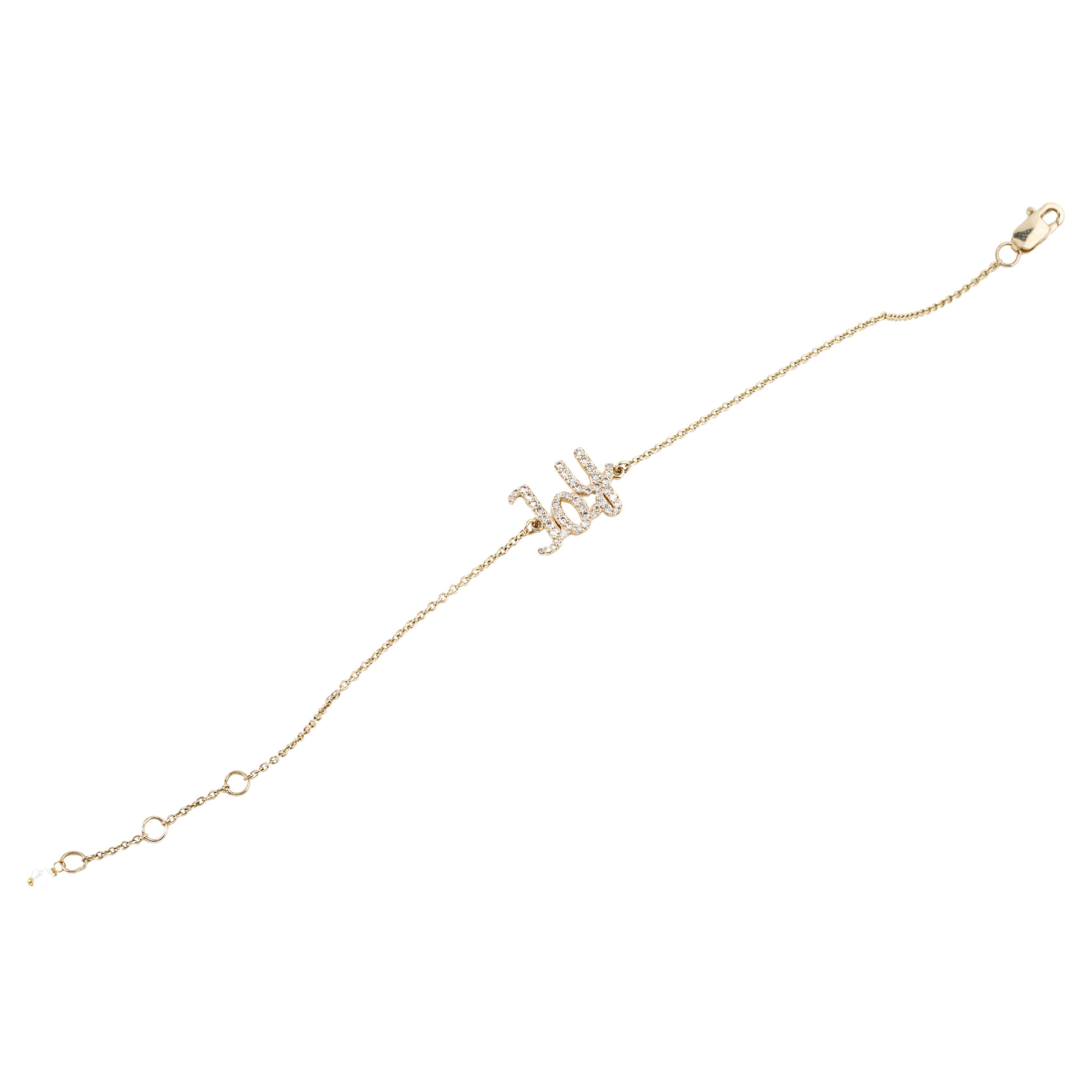 Diamond Joy Charm Bracelet in 18k Solid Gold