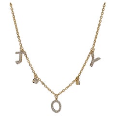 Used Diamond Joy Letters Necklace in 18k Solid Gold