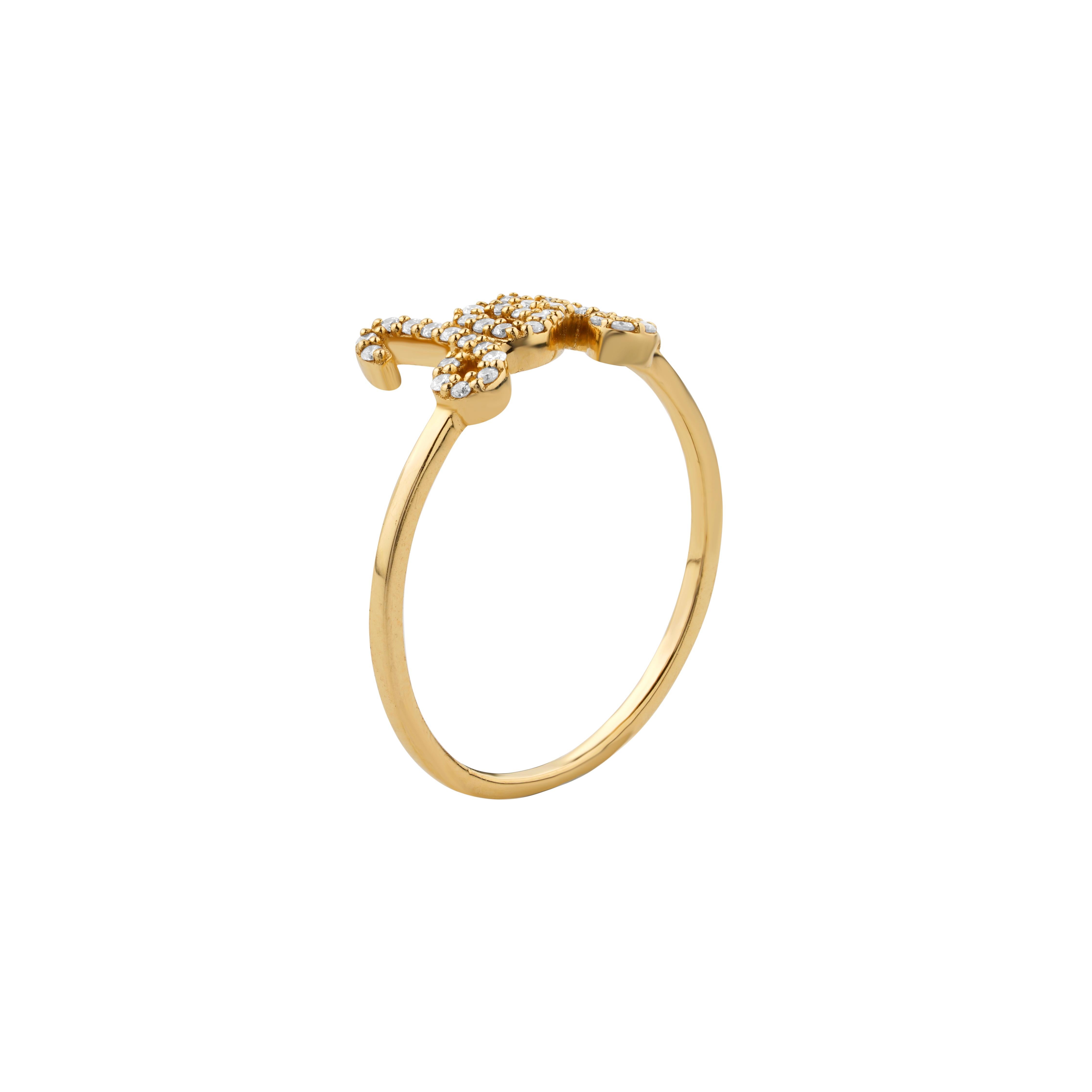 Im Angebot: Diamant-Freude Ring Set in 18K massivem Gold () 3
