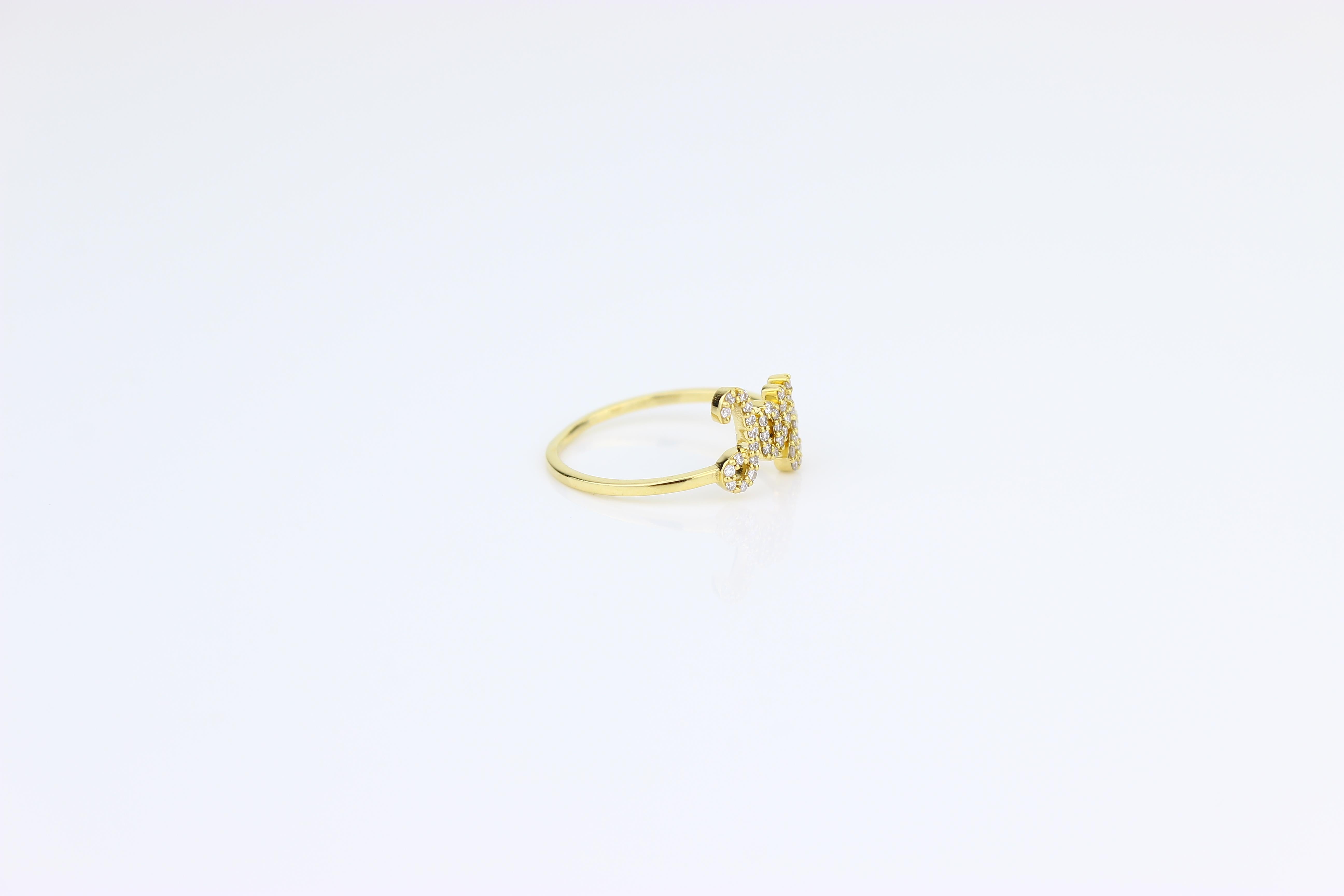 For Sale:  Diamond Joy Ring Set In 18K Solid Gold 5
