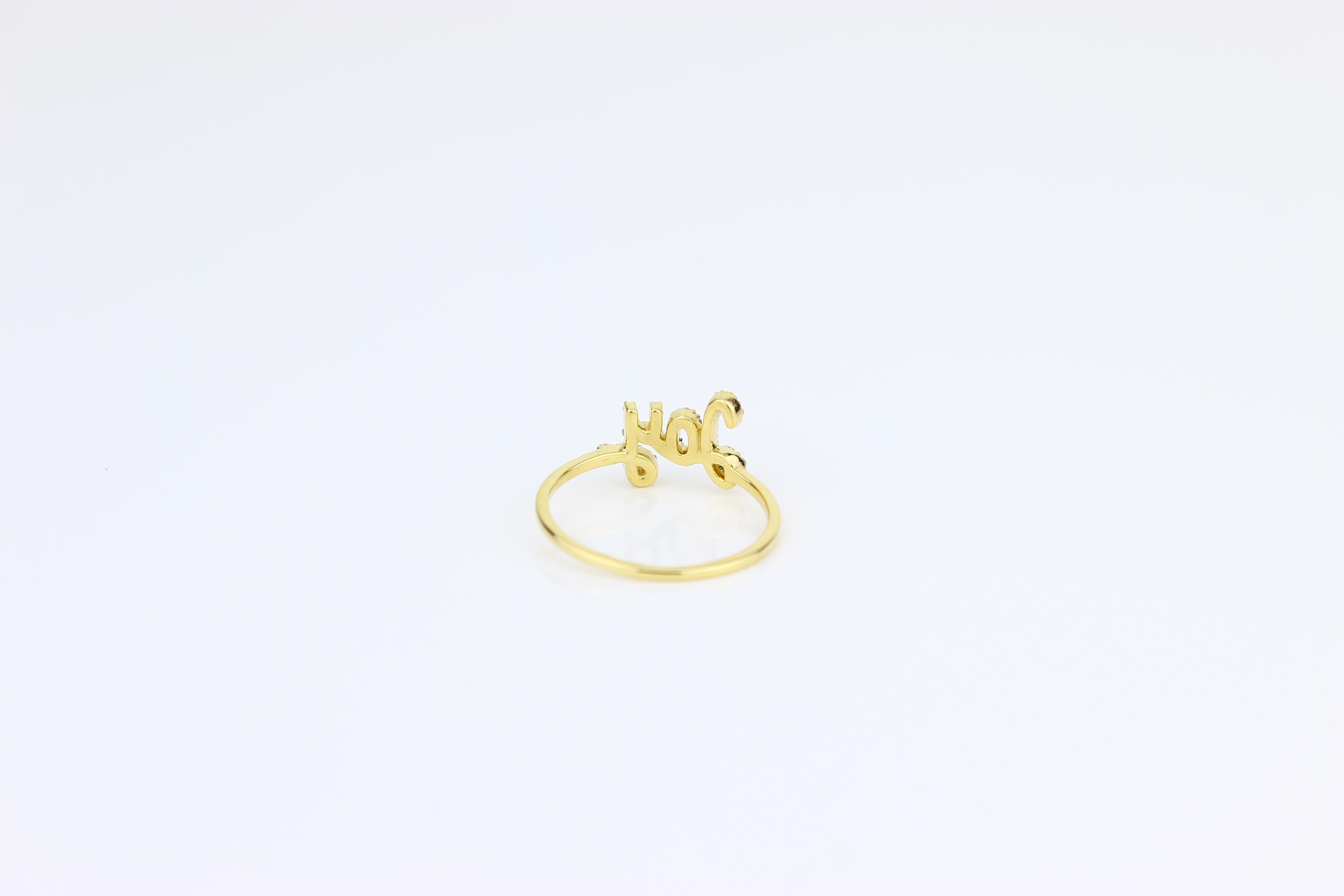 Im Angebot: Diamant-Freude Ring Set in 18K massivem Gold () 6