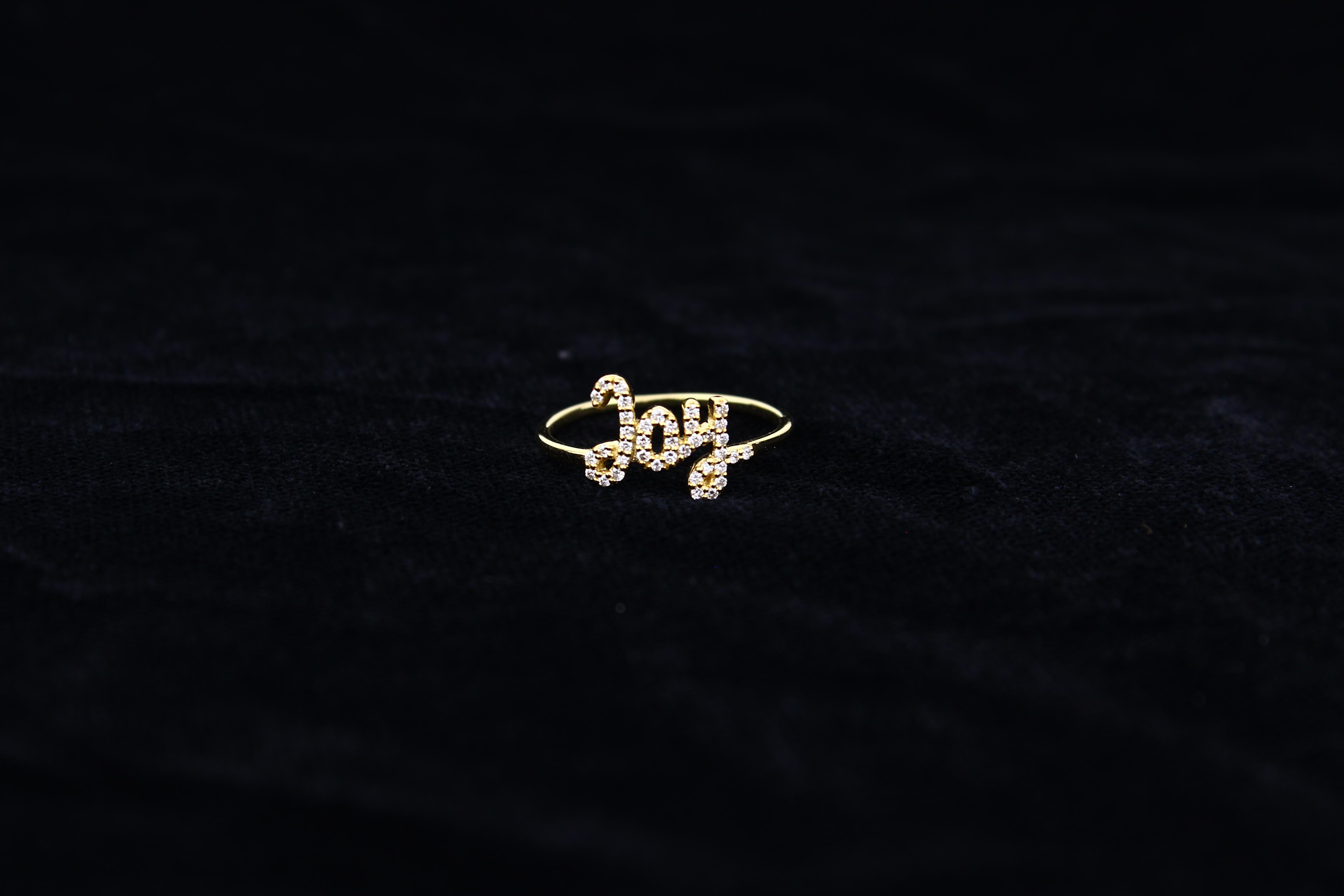 Im Angebot: Diamant-Freude Ring Set in 18K massivem Gold () 8