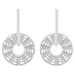 Pendientes Caleidoscopio de Diamantes en Engaste de Oro Blanco de 18 K