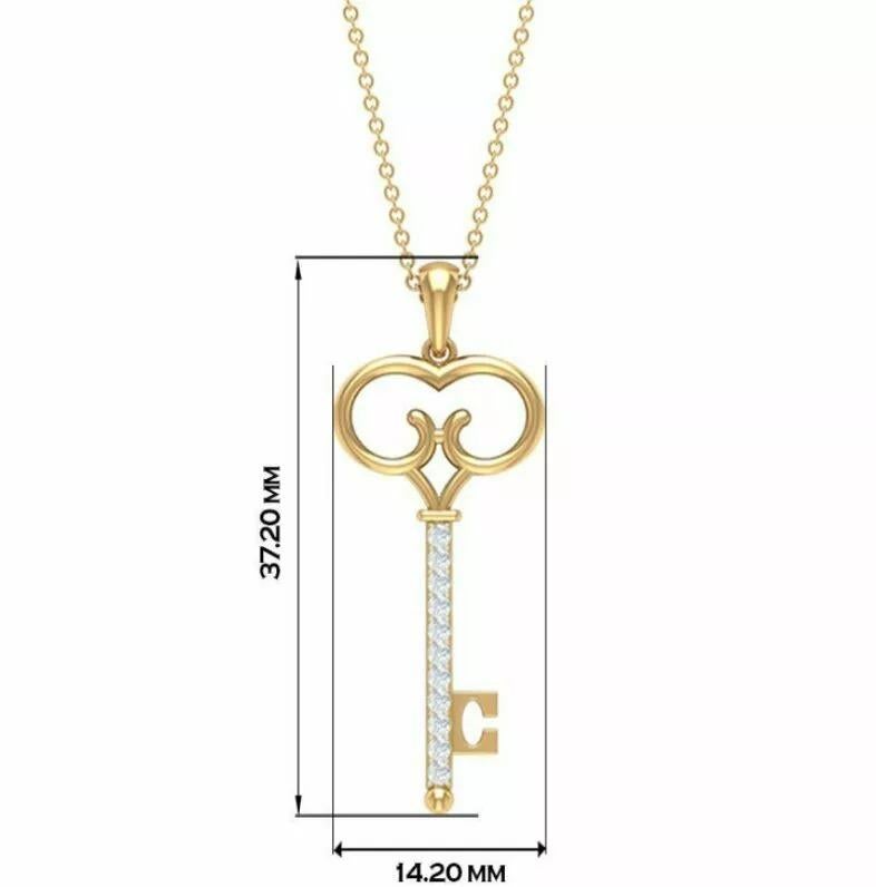 Diamond Key Pendant 14k Solid Gold Vintage Key Necklace Christmas Women Pendant.
Light weight can be worn everyday

Additional information:
Condition: New without tags: A brand-new, unused, and unworn item (including handmade items) that is not in