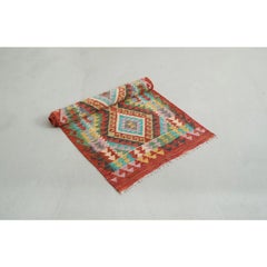 Diamond Kilim Wool Runner in Nightshade Purple