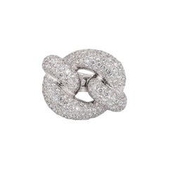 Diamond Knot Cocktail Ring 5.37 Carat