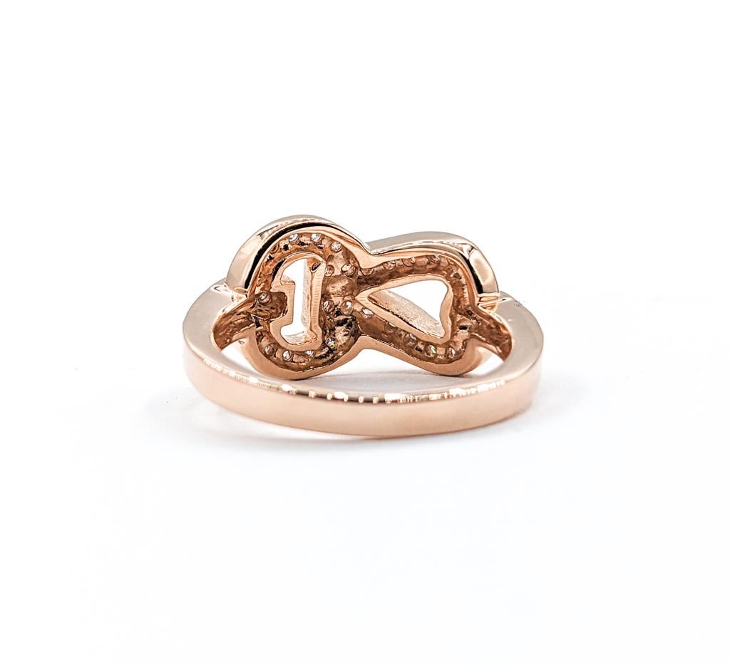 Diamond Knot Ring in Rose Gold 1