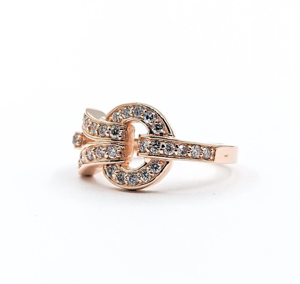 Diamond Knot Ring in Rose Gold For Sale 3