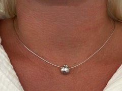 Diamant-Halskette LadyBug aus 14 Karat Weißgold