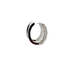 Diamond Lady's Earrings 14KW Gold Setting