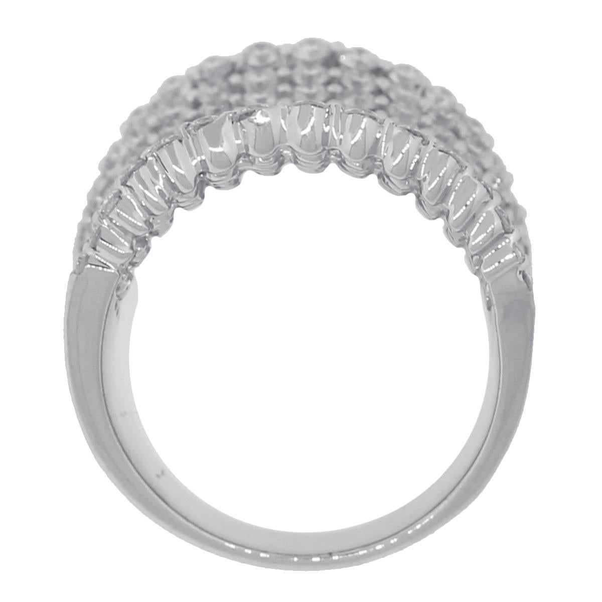 Material: 18k white gold
Diamonds Details: Approximately 3.87ctw of round brilliant diamonds. Diamonds are G/H in color and VS in clarity.
Ring Measurements: 0.91″ x 0.98″ x 0.84″
Size: 6.75
Weight: 14.17g
SKU: A30312209