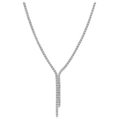 Diamond Lariat Line Necklace '3.70 Carat'