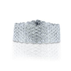 Diamond Lattice Bracelet in 18K Yellow Gold, 21.50 Carats