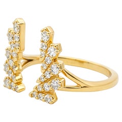 Diamond Laurel Open Ring