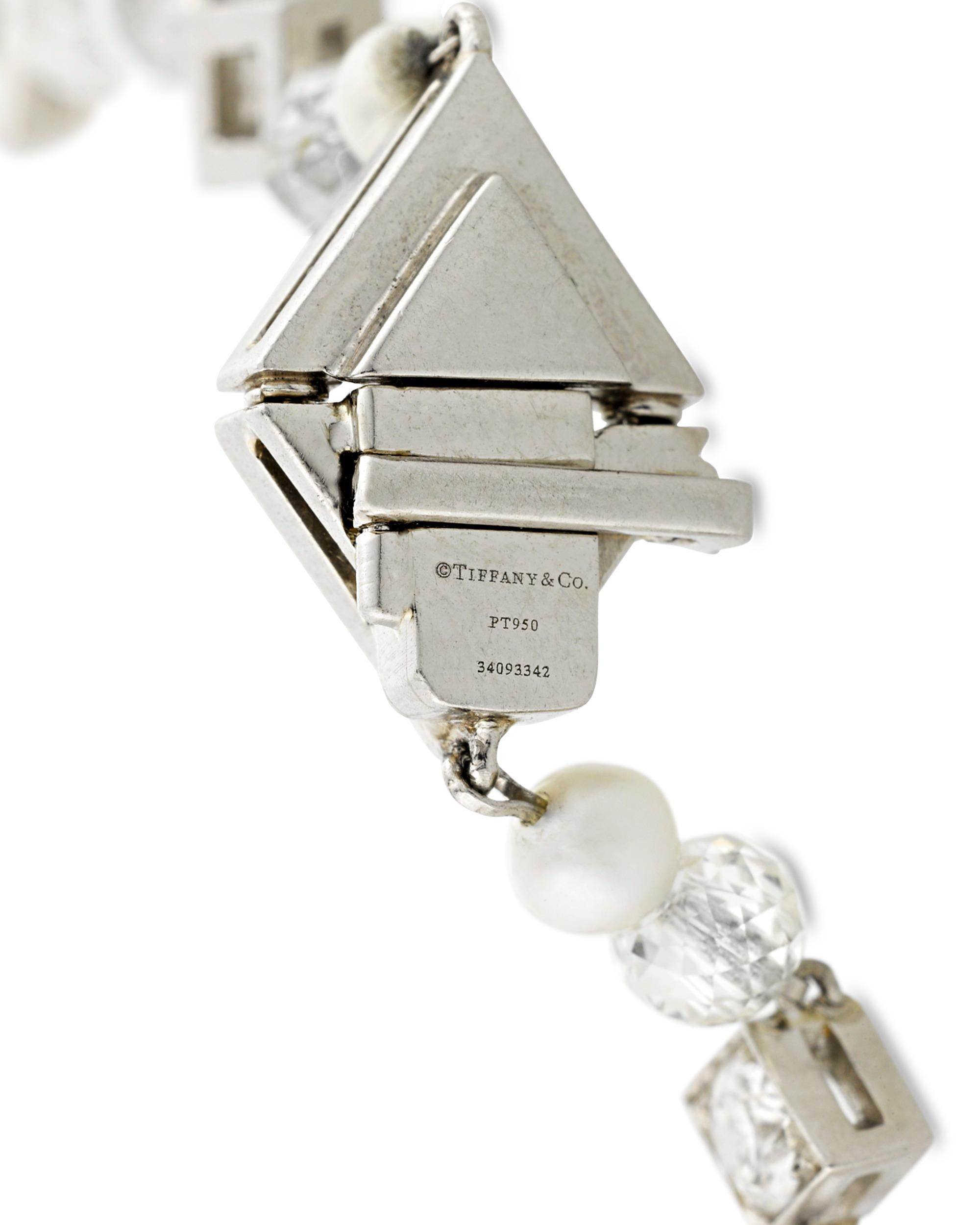 Moderne Collier lavallière en diamants par Tiffany6 & Co, 45,64 carats en vente