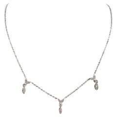 Diamant-Layering-Halskette aus 14kt Weißgold - 0,50ctw GH SI Diamanten, 16,5"