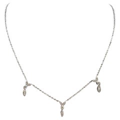 Diamant-Layering-Halskette aus 14kt Weißgold - 0,50ctw GH SI Diamanten, 16,5"
