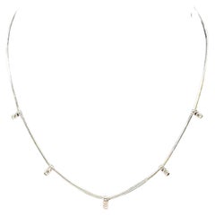 Diamond Layering Necklace in 18kt White Gold - 0.42ctw GH VS/SI, 16", 5.2g