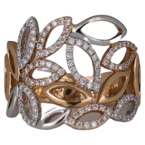 Blattdiamant-Ring aus Roségold