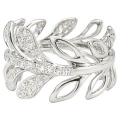 Diamond Leaf Wrap Ring