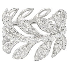 Diamond Leaf Wrap Ring