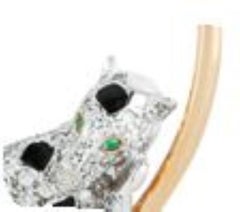 Diamant-Leoparden-Ohrring aus 18K Gelbgold