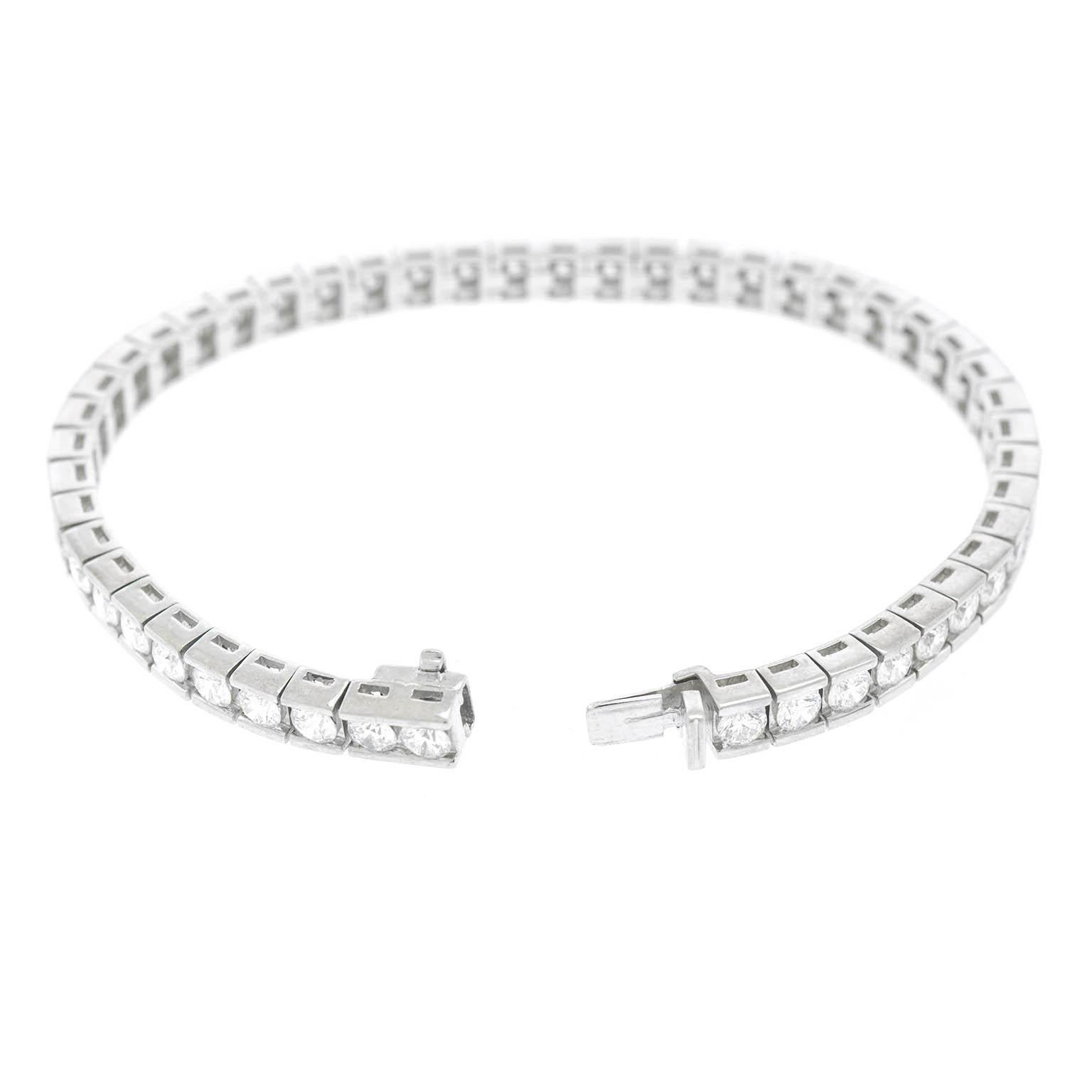 Diamond Line Bracelet For Sale 4