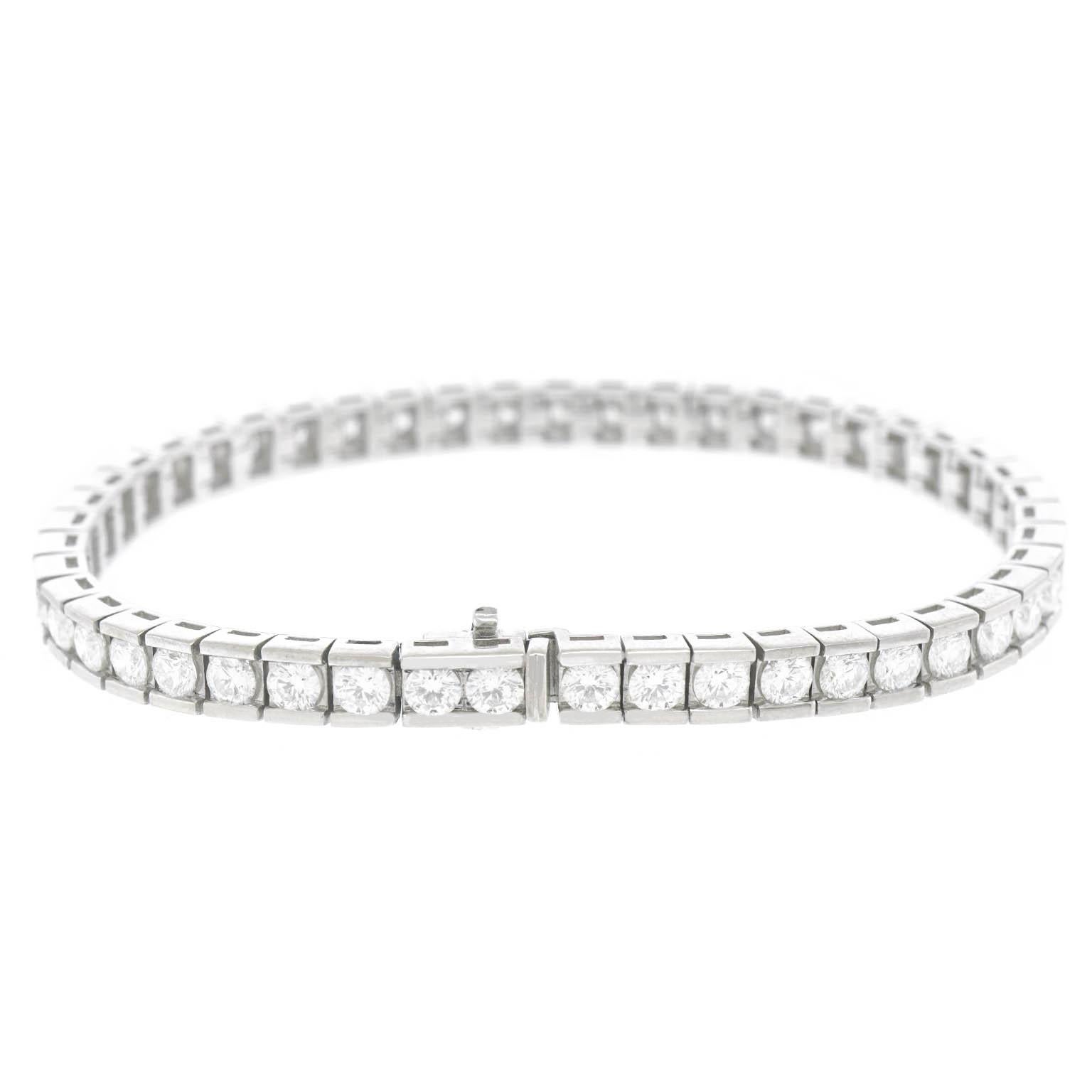 Diamond Line Bracelet For Sale 2