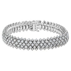 Diamant-Linienarmband aus 18 Karat Weißgold