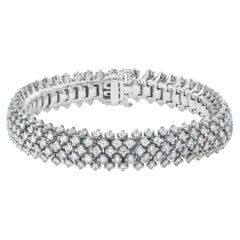 Diamond Line Bracelet in 18k White Gold