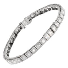 Pulsera Línea Diamante con Aproximadamente 2,5 Quilates en Diamantes en Platino