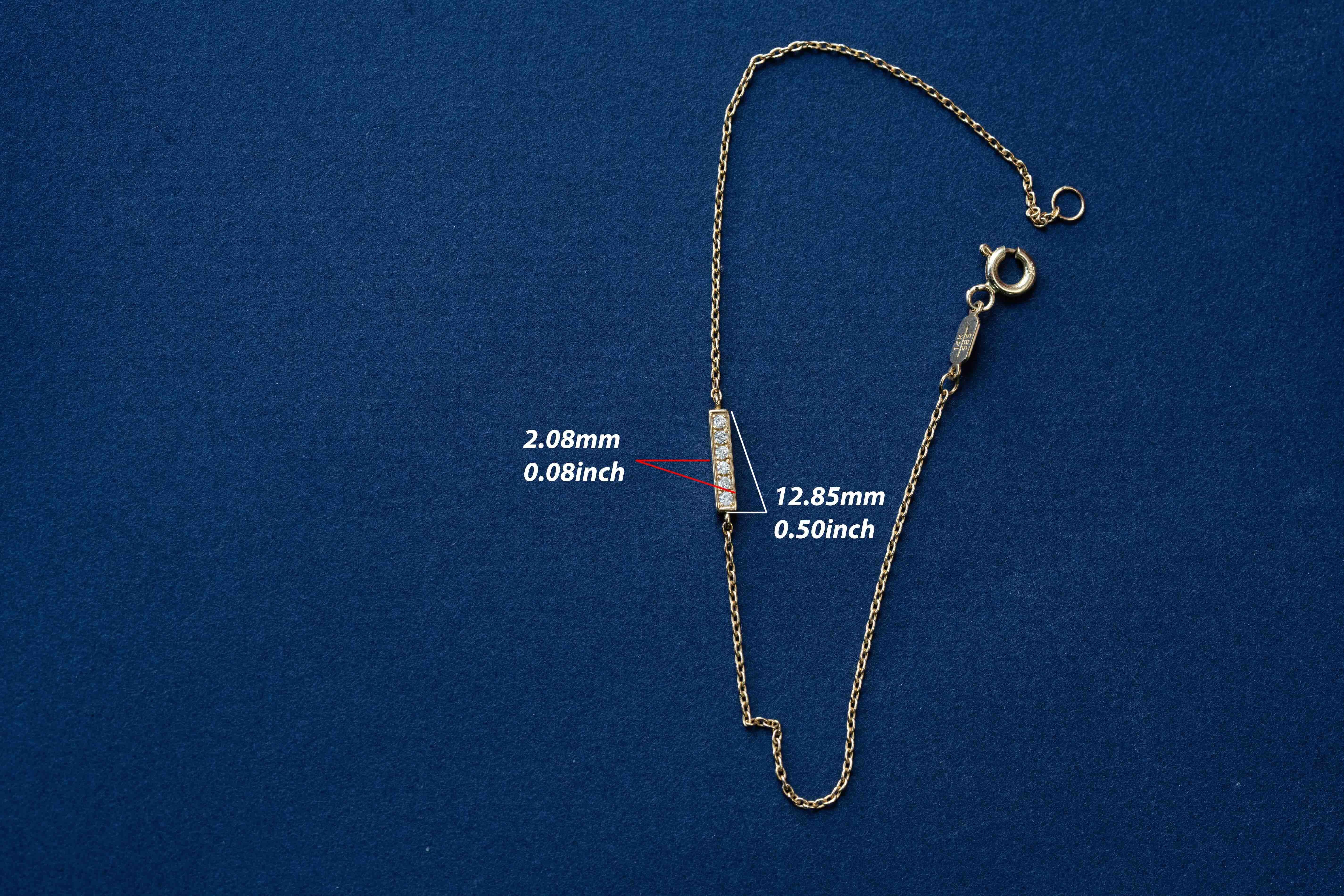 Bracciale a catena con linea di diamanti In condizioni Nuovo in vendita a Fatih, 34