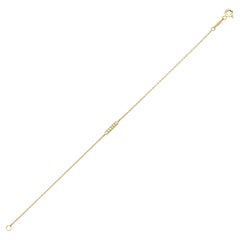 Bracciale a catena con linea di diamanti