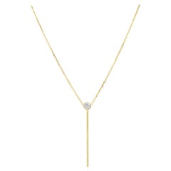 Diamond Line Pendant Necklace