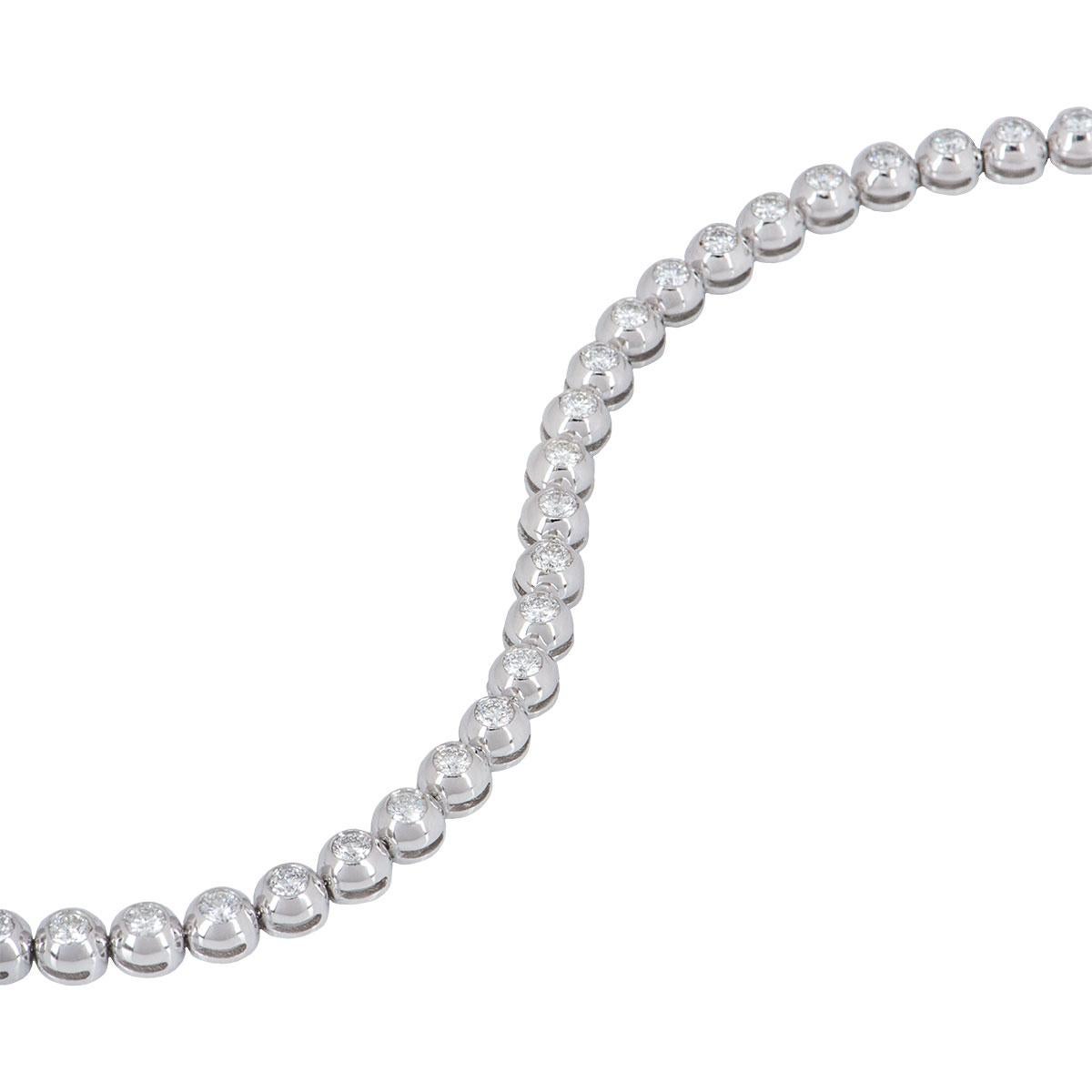 Diamond Line Tennis Bracelet 2.74 Carat In New Condition In London, GB