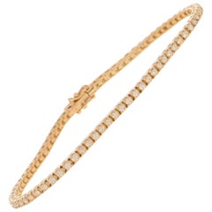 Diamond Line / Tennis Bracelet Set in 18 Karat Rose Gold