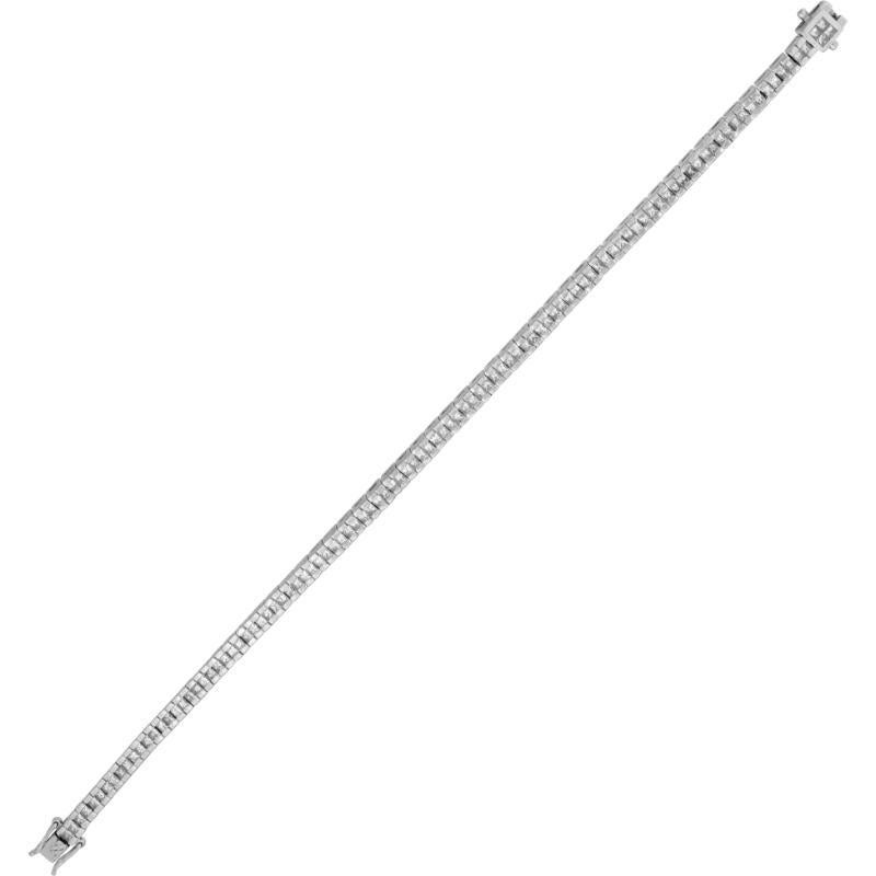 Women's Diamond Line White Gold Bracelet