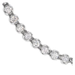 Diamond Line White Gold Necklace