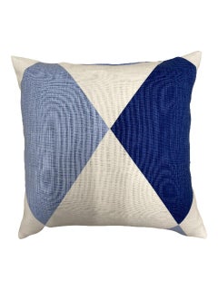 Diamond Linen Pattern Cobalt and Periwinkle with Periwinkle Linen Back