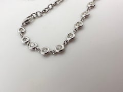 Diamond link bracelet 14KT white gold