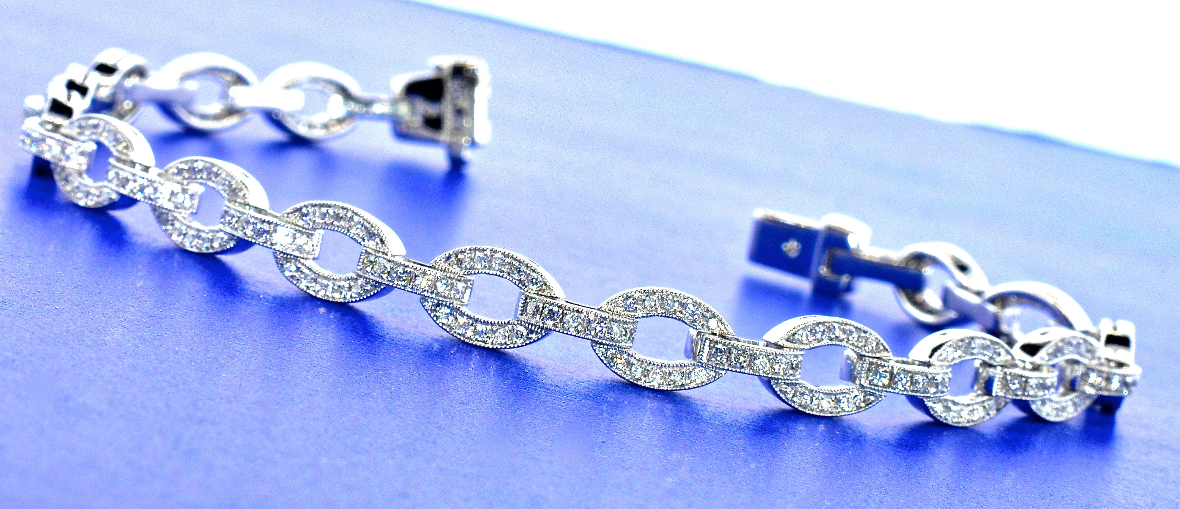 Diamond Link Bracelet, Contemporary 4
