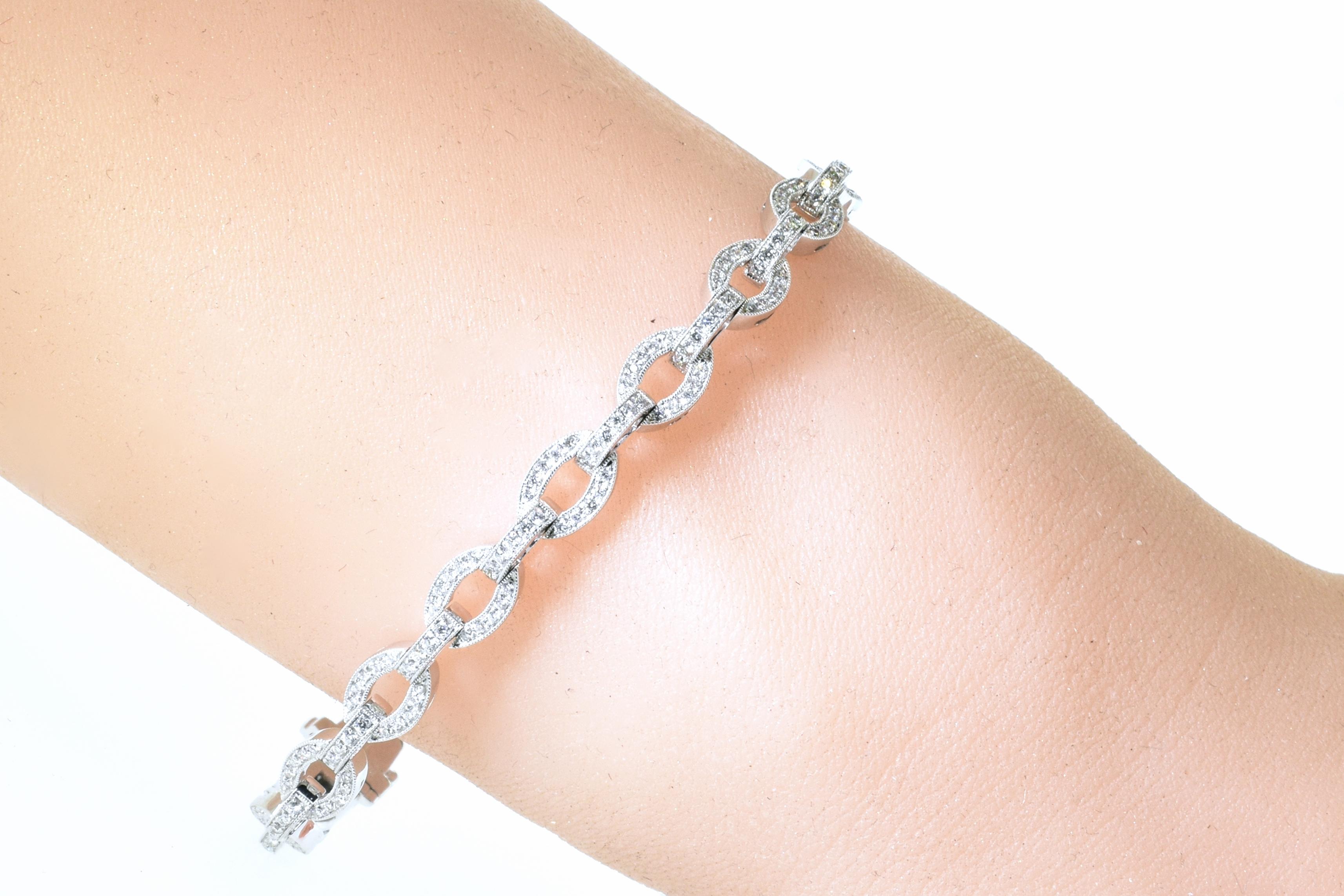Diamond Link Bracelet, Contemporary 6