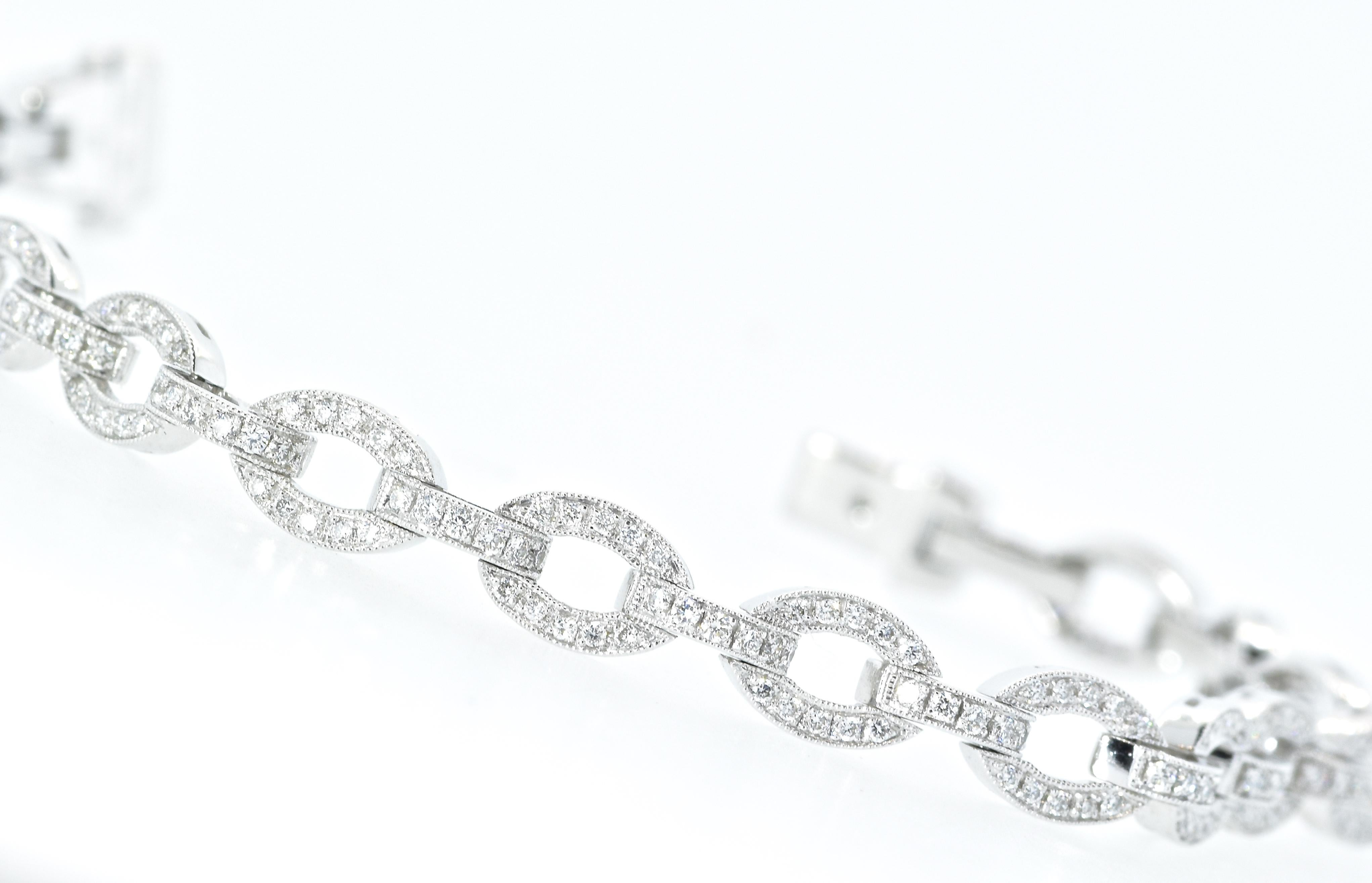 Diamond Link Bracelet, Contemporary 2