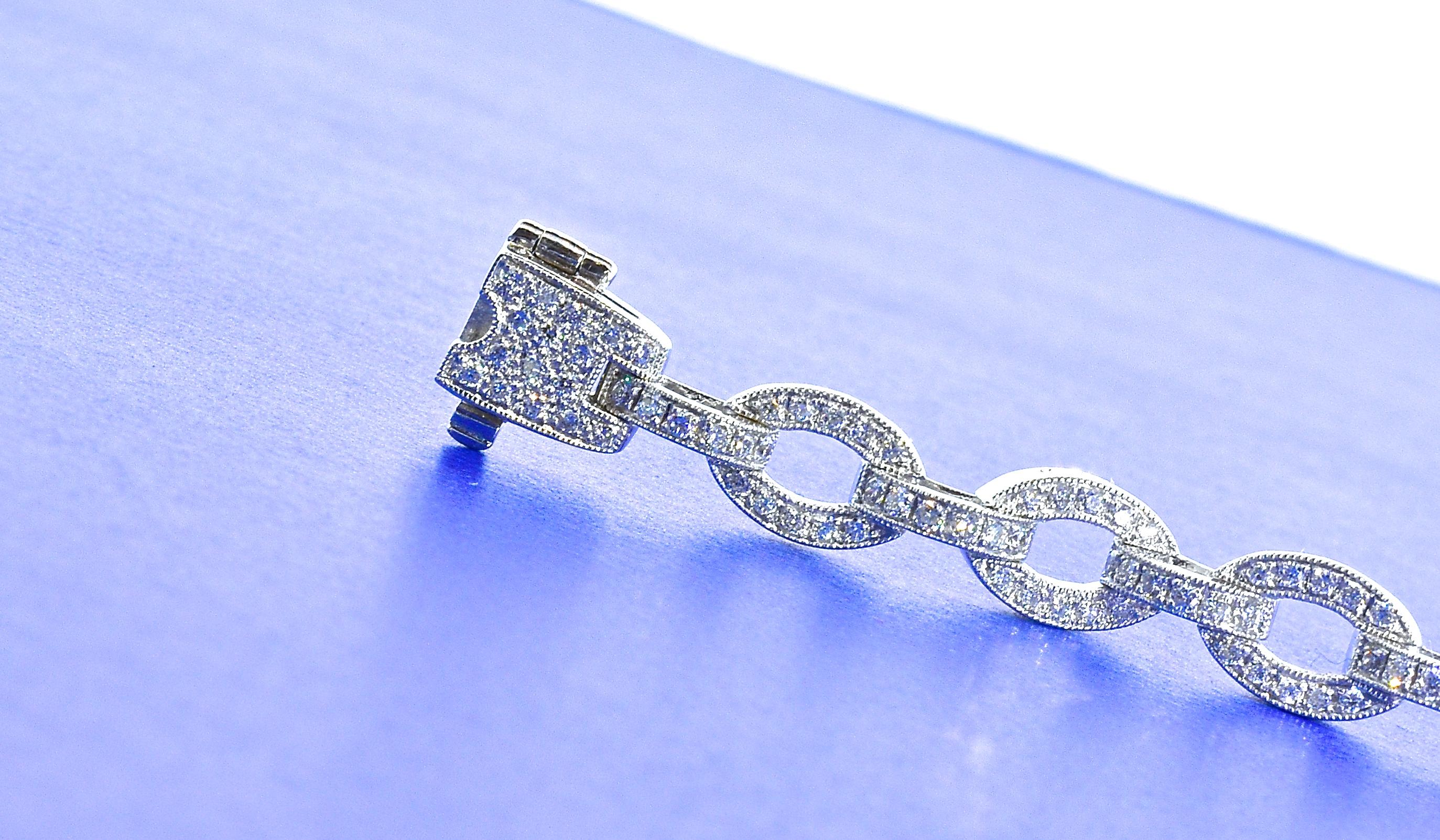 Diamond Link Bracelet, Contemporary 5